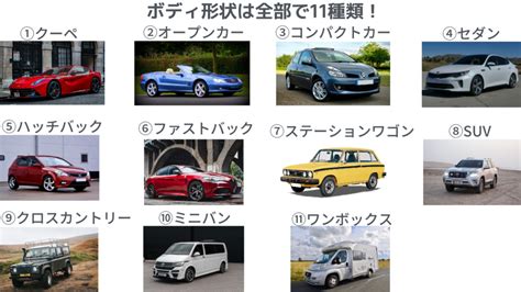 車類|車の種類（ボディタイプ）一覧と特徴を解説！初心者。